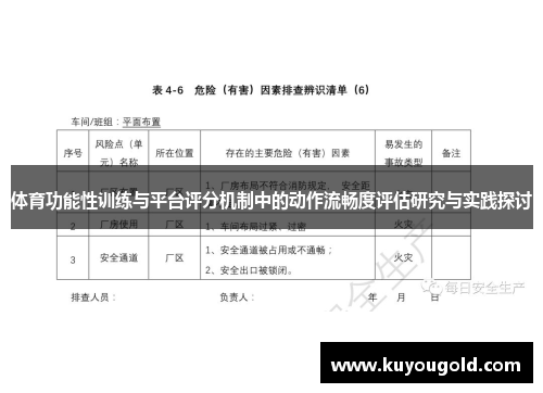 体育功能性训练与平台评分机制中的动作流畅度评估研究与实践探讨